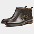 Buckle Chelsea Ankle Boots Elastic Side Dress Boots Y101123