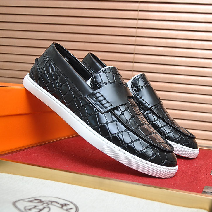 Croc Embossed Casual Loafer NE190136