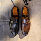 Penny Loafers Polished Slip-On Formal Dress Shoes Y101131