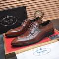 Men's Triangle Logo Glossy Lace-up Derby Shoes JN081114