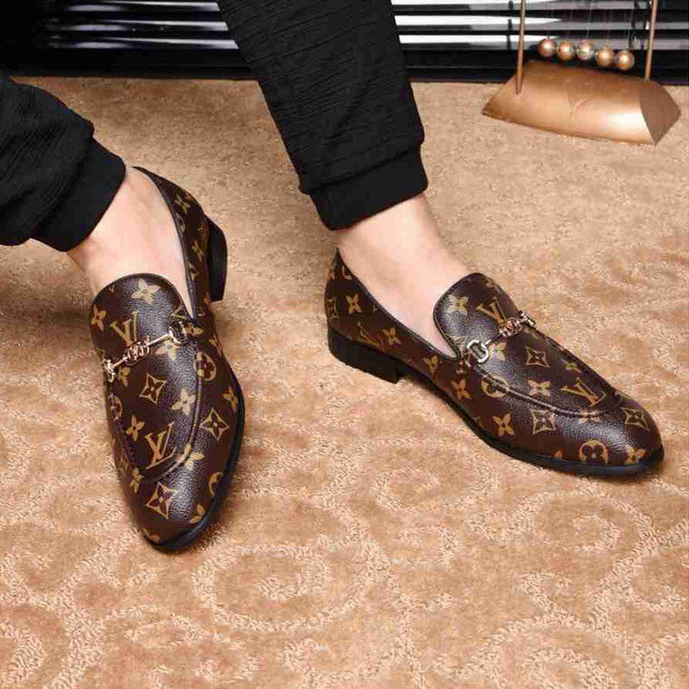 Monogram Print Metal Buckle Loafers S283414