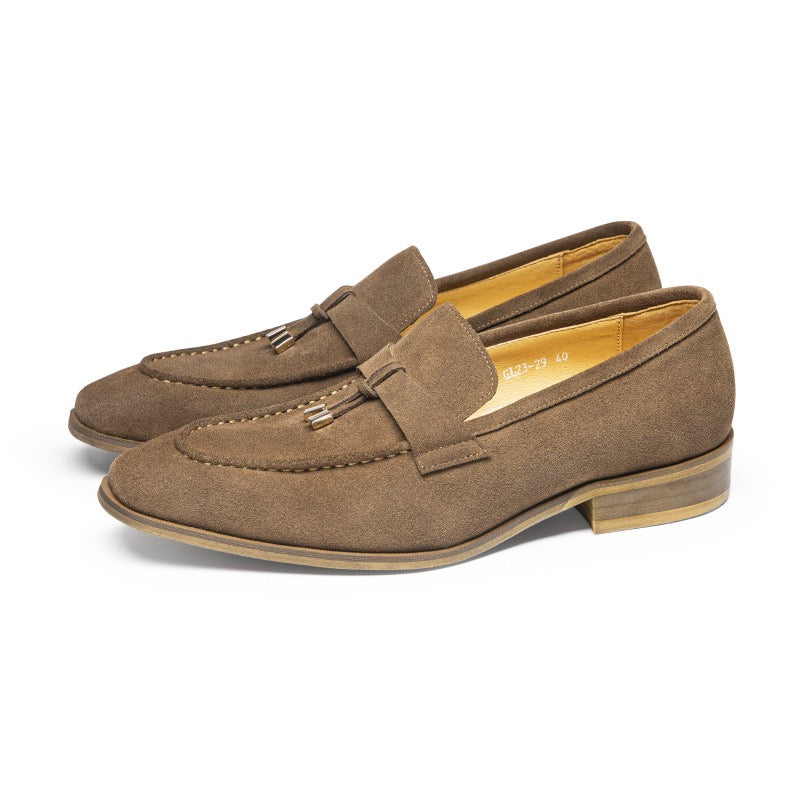 Tassel Loafers Suede Slip-On Dress Loafers Y101125