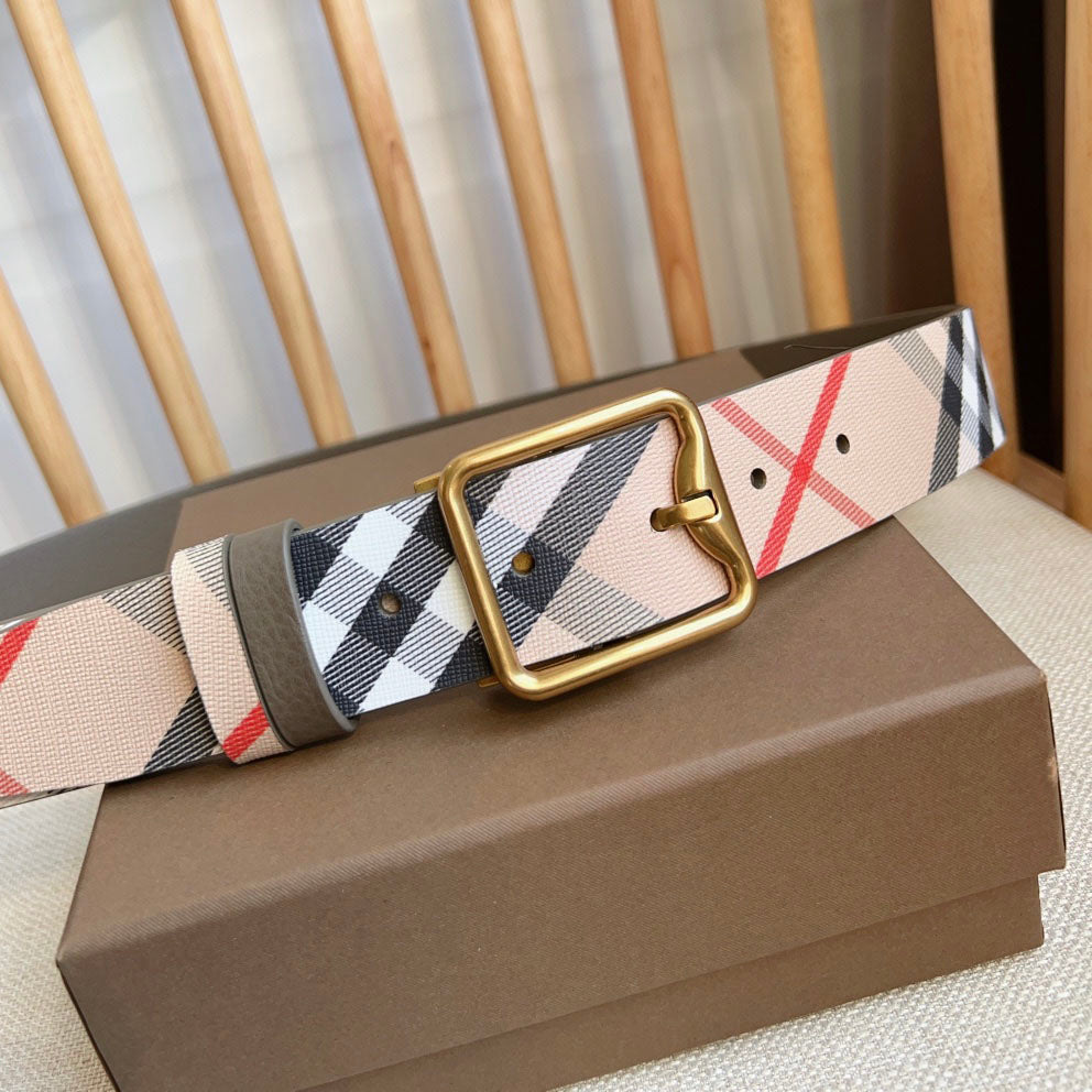 Men's Classic Check Pin Buckle Belt E2081003