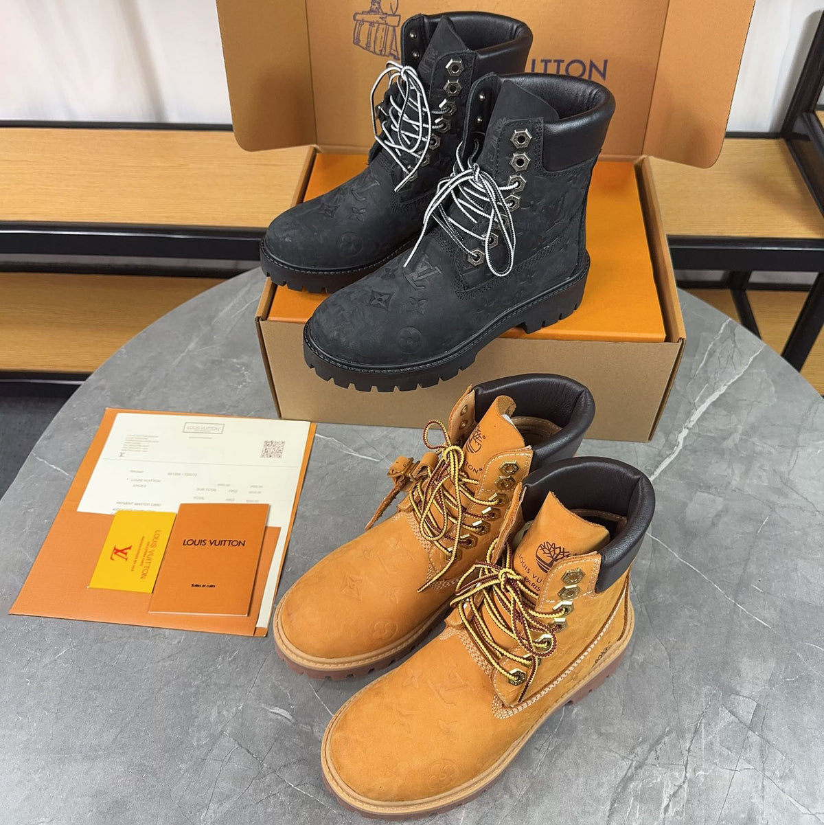 Embossed Thick Sole Martin Work Boots S265506