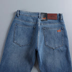 Embroidered Logo Straight Fit Denim Jeans NE210201