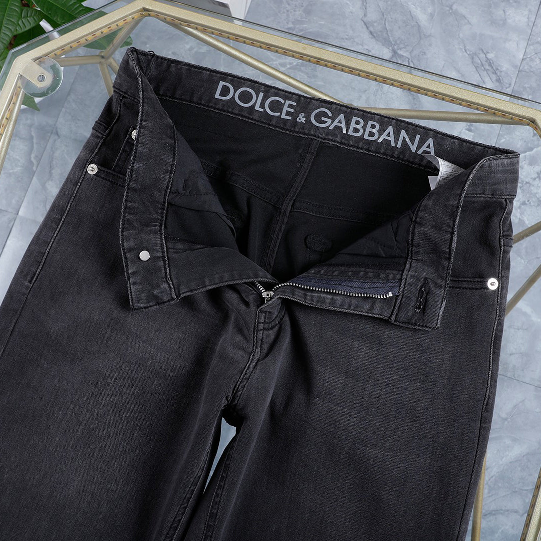 Dark Wash Grey Multi-Style Embroidery Denim Jeans L260604