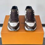 Color Block Allover Print Lace-Up Low Top Trainer S283423
