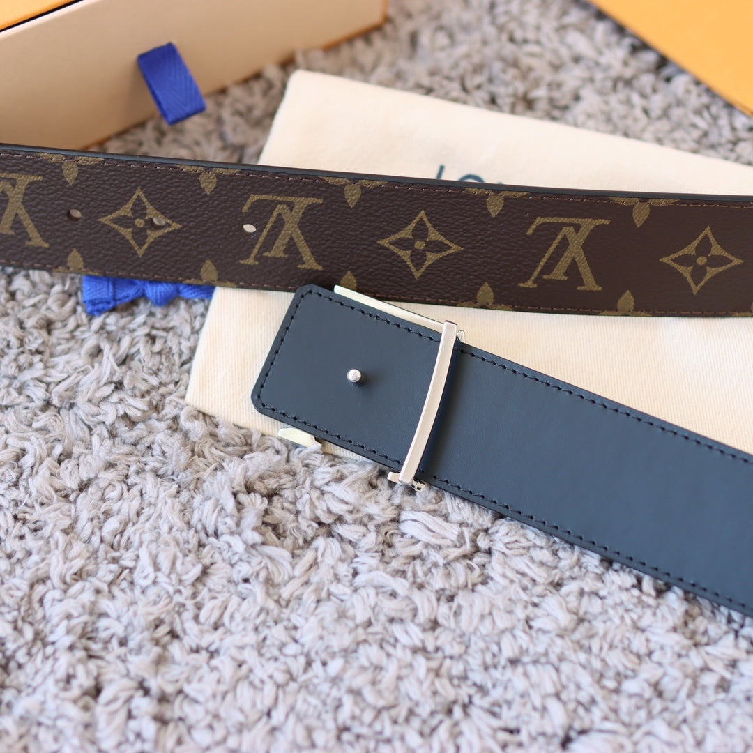 Checkered & Vintage Print Metal Buckle Belt E020802