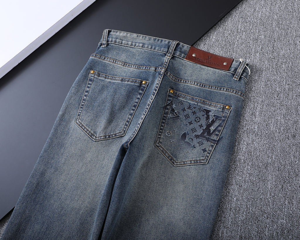 Vintage Fade Large Monogram Graphic Jeans V260840