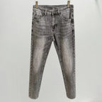 Vintage Grey Printed Logo Slim Jeans E260906