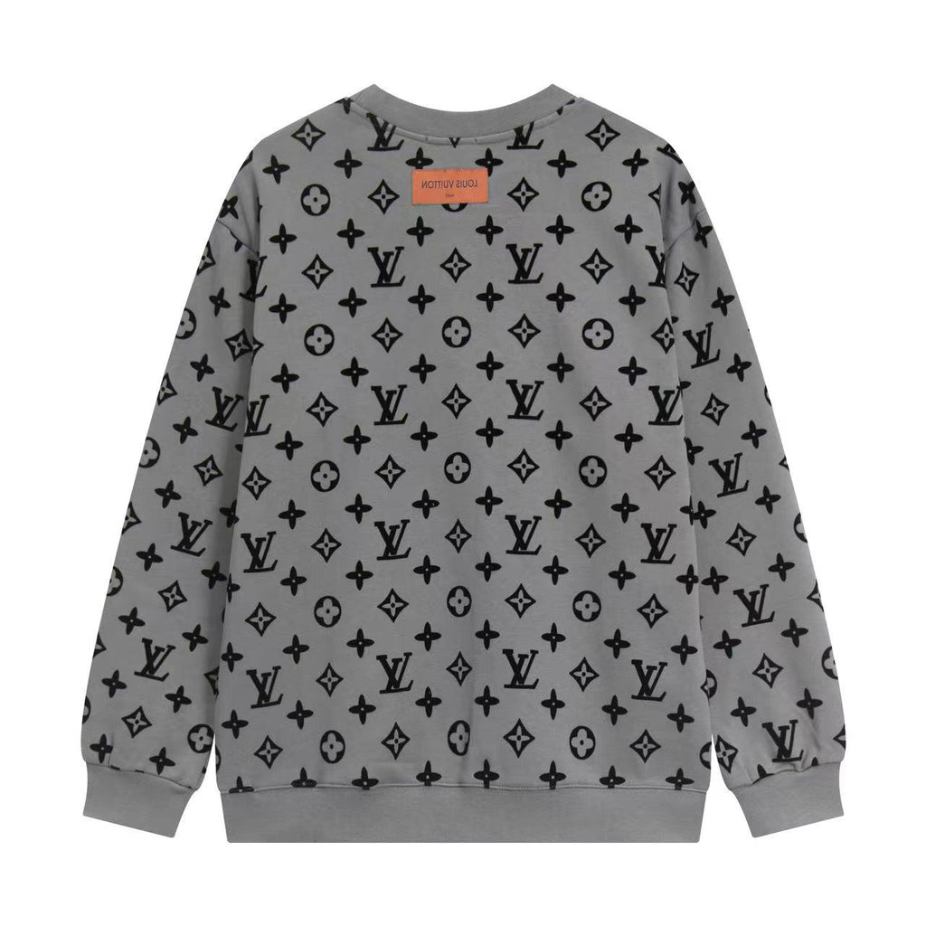 Men's All Over Monogram Print Crew Neck Sweatshirt YG500101