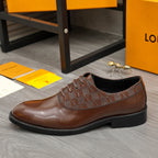 Men's Polished Panel Plaid Oxford Shoes NE190127