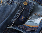 Large Printed Motif Pocket Slim Fit Denim V260828