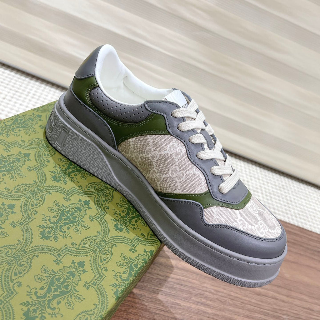Men's Interlocking G Monogram Patchwork Platform Sneakers JN081101