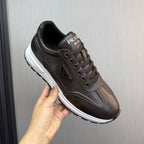 Calfskin Triangle Badge Lace-Up Sneaker S283439