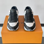 Color Block Allover Print Lace-Up Low Top Trainer S283423