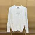 New Round Neck Embossed Jacquard Knit Sweater GN380101