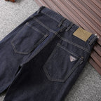 Dark Indigo Triangle Patch Jeans E260934