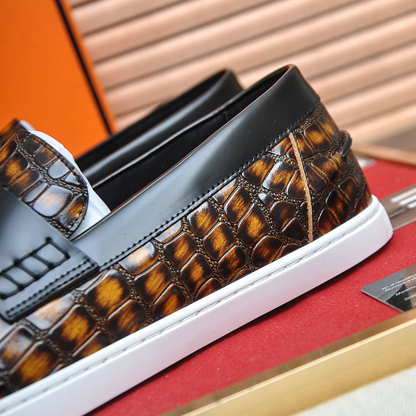 Croc Embossed Casual Loafer NE190136