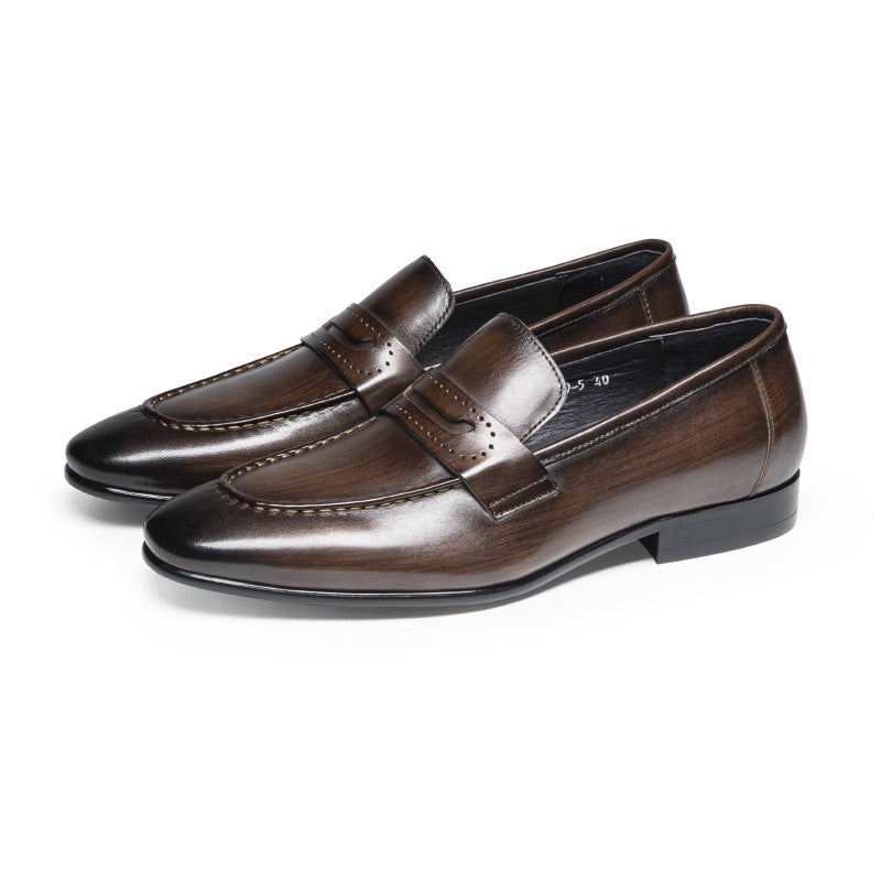 Penny Loafers Polished Slip-On Formal Dress Shoes Y101131