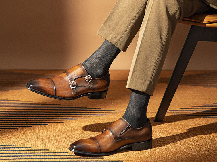 Double Monk Strap Dress Shoes Y101102