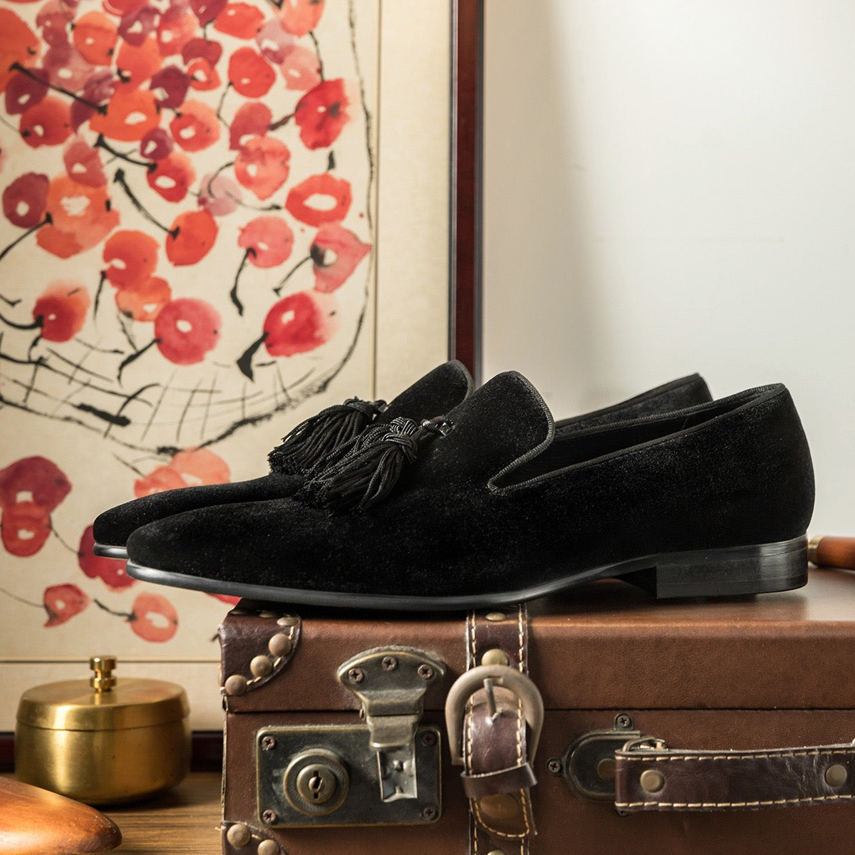 Tassel Velvet Loafer Dress Shoes P050521
