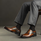 Two Tone Plain Oxford Shoes Lace-Up Formal Dress Shoes Y101151