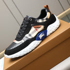 Men's Plaid Patchwork Chunky Sole Casual Sneakers NE190125