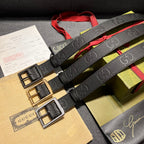 Dual Logo Embossed Pin Buckle Belt E020801