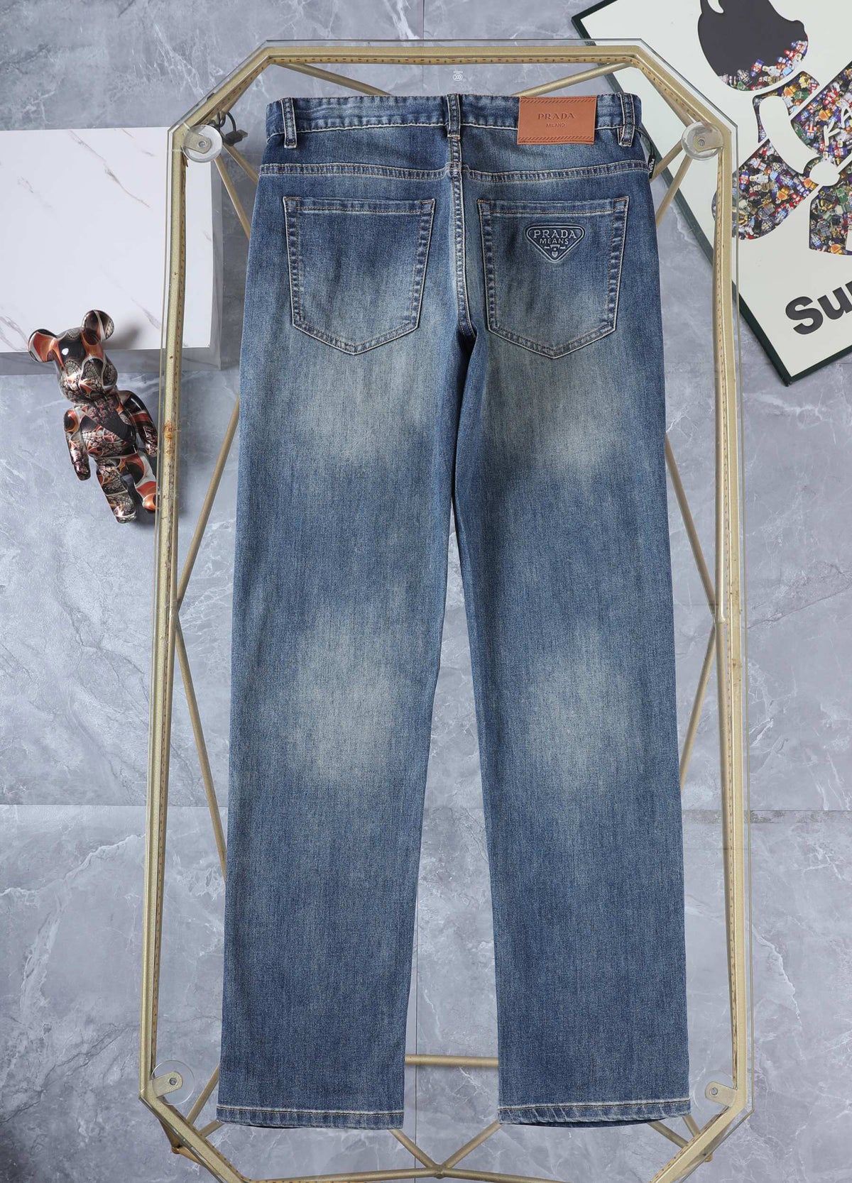 Heritage Triangle Logo Slim Fit Denim E260919