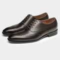 Semi Brogue Wingtip Oxford Shoes Lace-Up Formal Dress Shoes Y101110