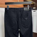 Triangle Leather Patch Back Pocket Trousers L260629