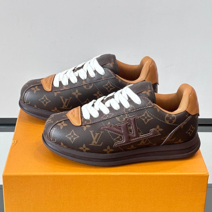 Allover Printed Lace-Up Low Top Platform Sneakers S283420