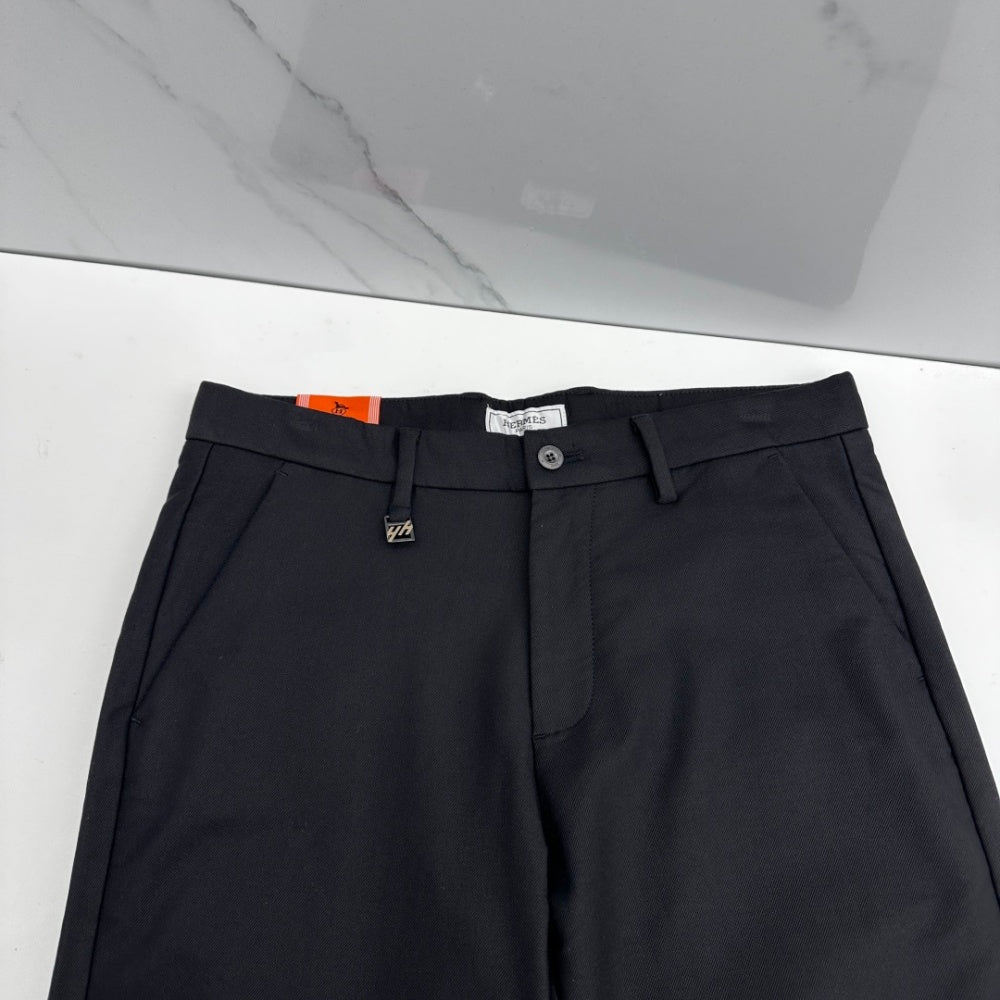 Fine Textured Solid Straight Business Trousers P141007
