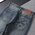 Vintage Blue Check Monogram Mens Jeans E260933