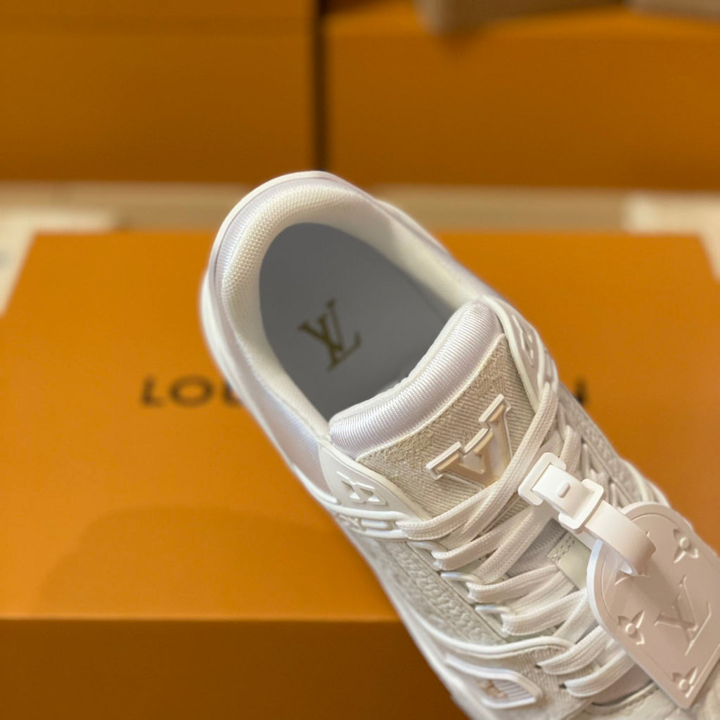 Pattern Panel Lace-Up Low Top Trainer Sneakers S283418