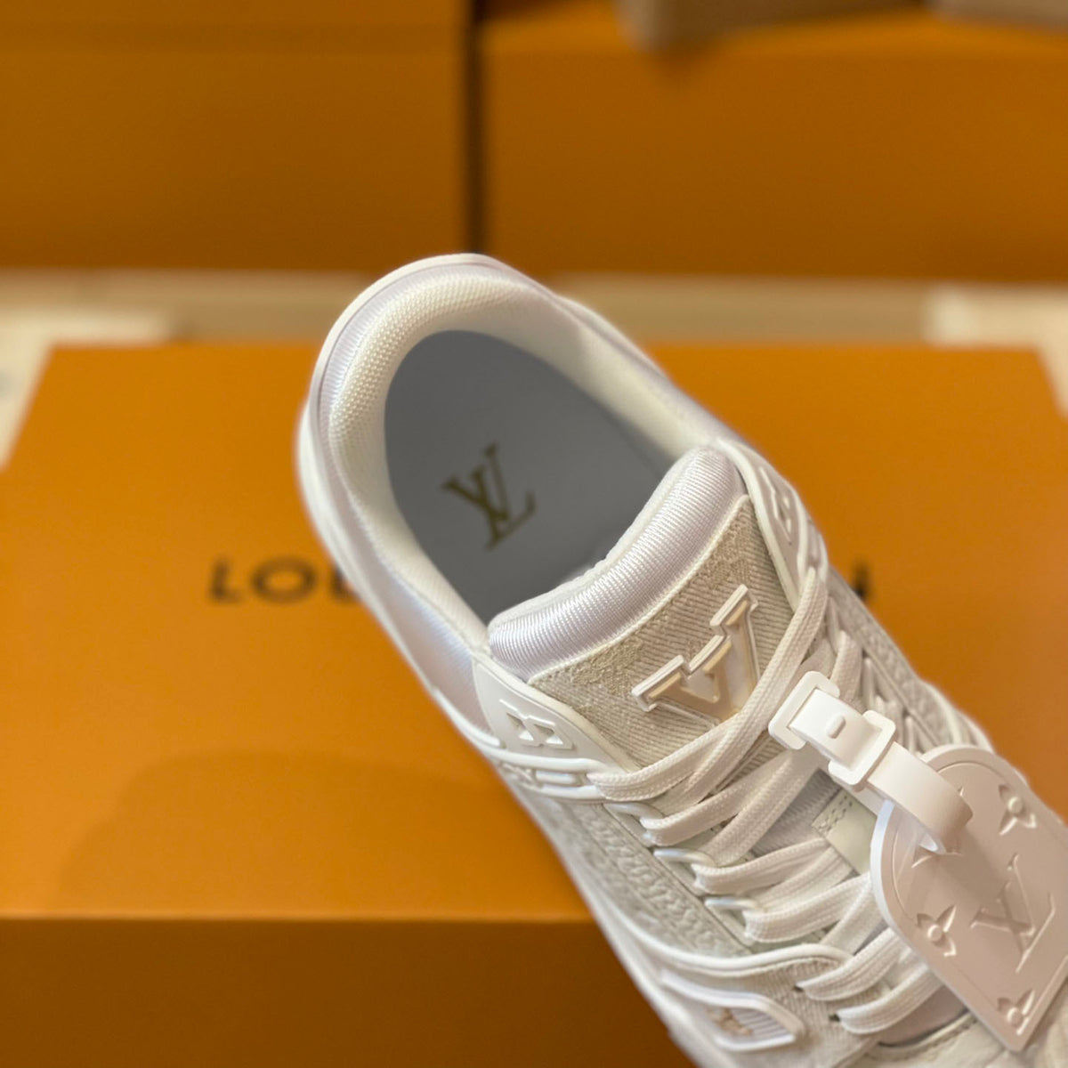 Pattern Panel Lace-Up Low Top Trainer Sneakers S283418