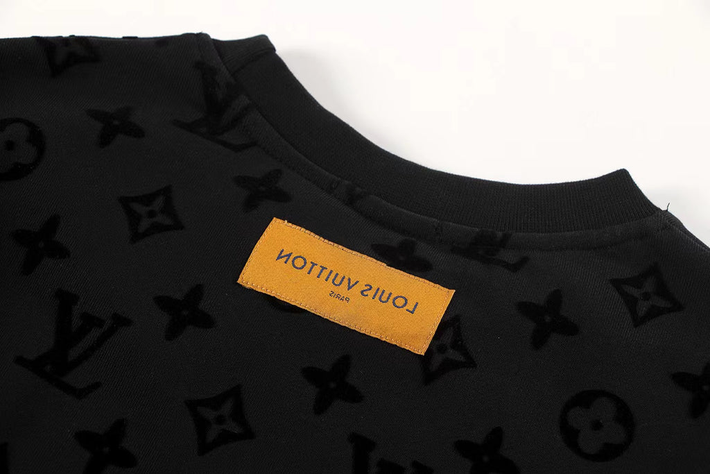 Men's All Over Monogram Print Crew Neck Sweatshirt YG500101
