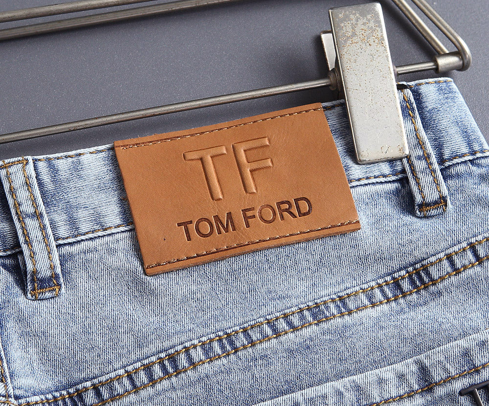Light Blue Faded Minimal Stitch Logo Slim Denim Jeans M260743