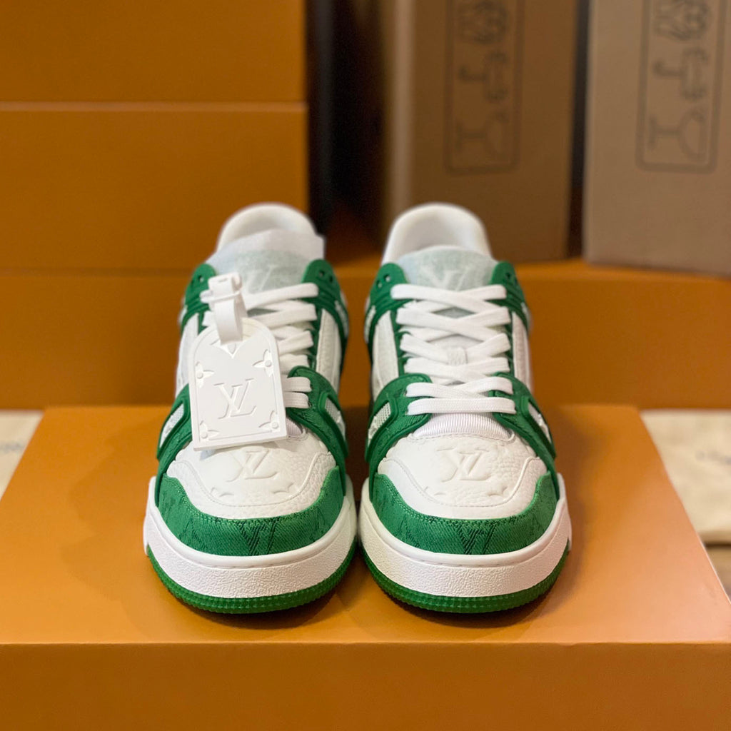 Pattern Panel Lace-Up Low Top Trainer Sneakers S283418