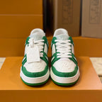 Pattern Panel Lace-Up Low Top Trainer Sneakers S283418