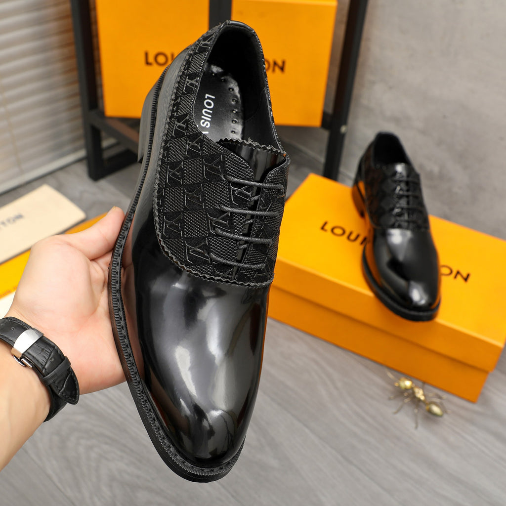 Men's Polished Panel Plaid Oxford Shoes NE190127
