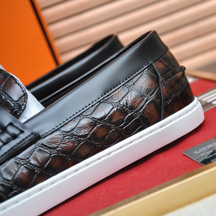 Croc Embossed Casual Loafer NE190136