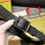 Dual Logo Embossed Pin Buckle Belt E020801