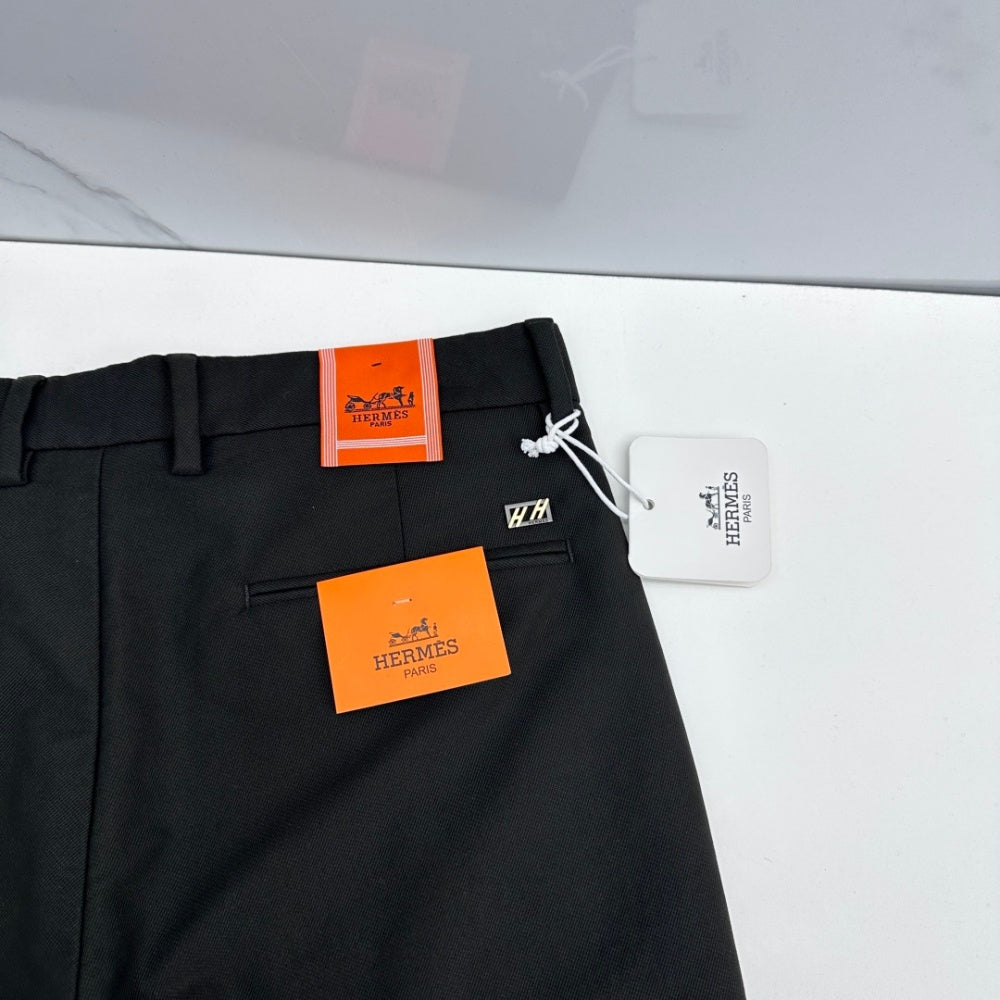 Fine Textured Solid Straight Business Trousers P141007