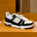 Pattern Panel Lace-Up Low Top Trainer Sneakers S283418