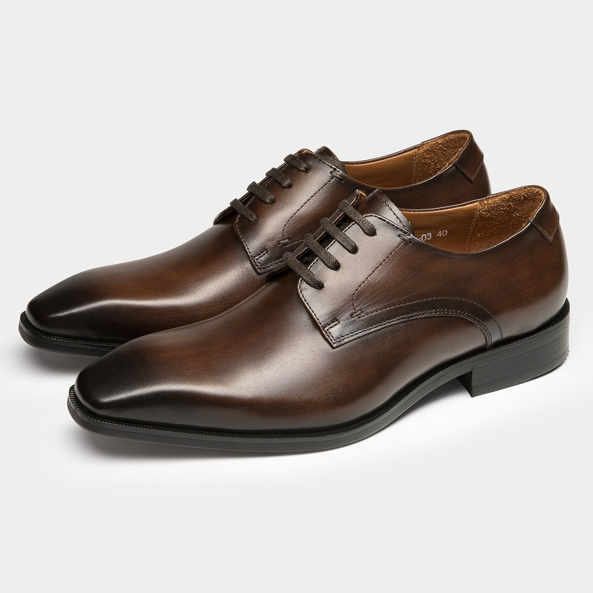 Plain Toe Derby Shoes Lace-Up Business Dress Shoes Y101158