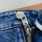 Crest Crown Embroidery Slim Denim E260936