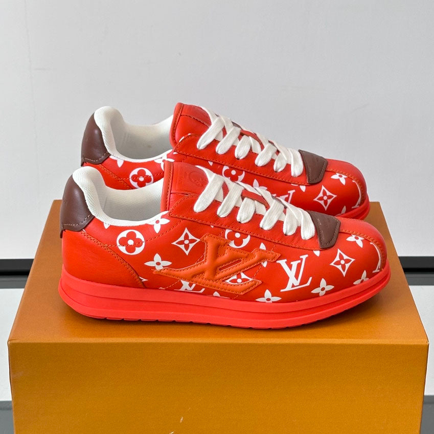 Allover Printed Lace-Up Low Top Platform Sneakers S283420