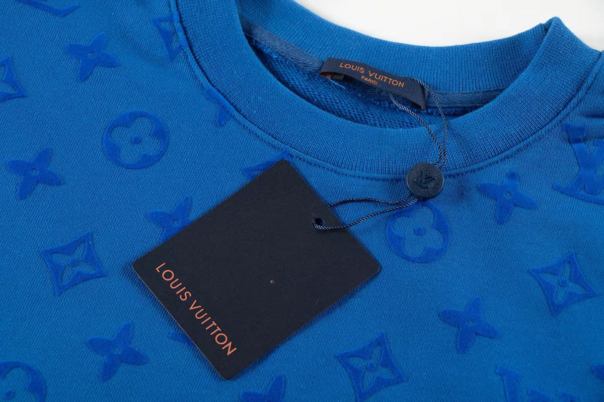 Men's All Over Monogram Print Crew Neck Sweatshirt YG500101